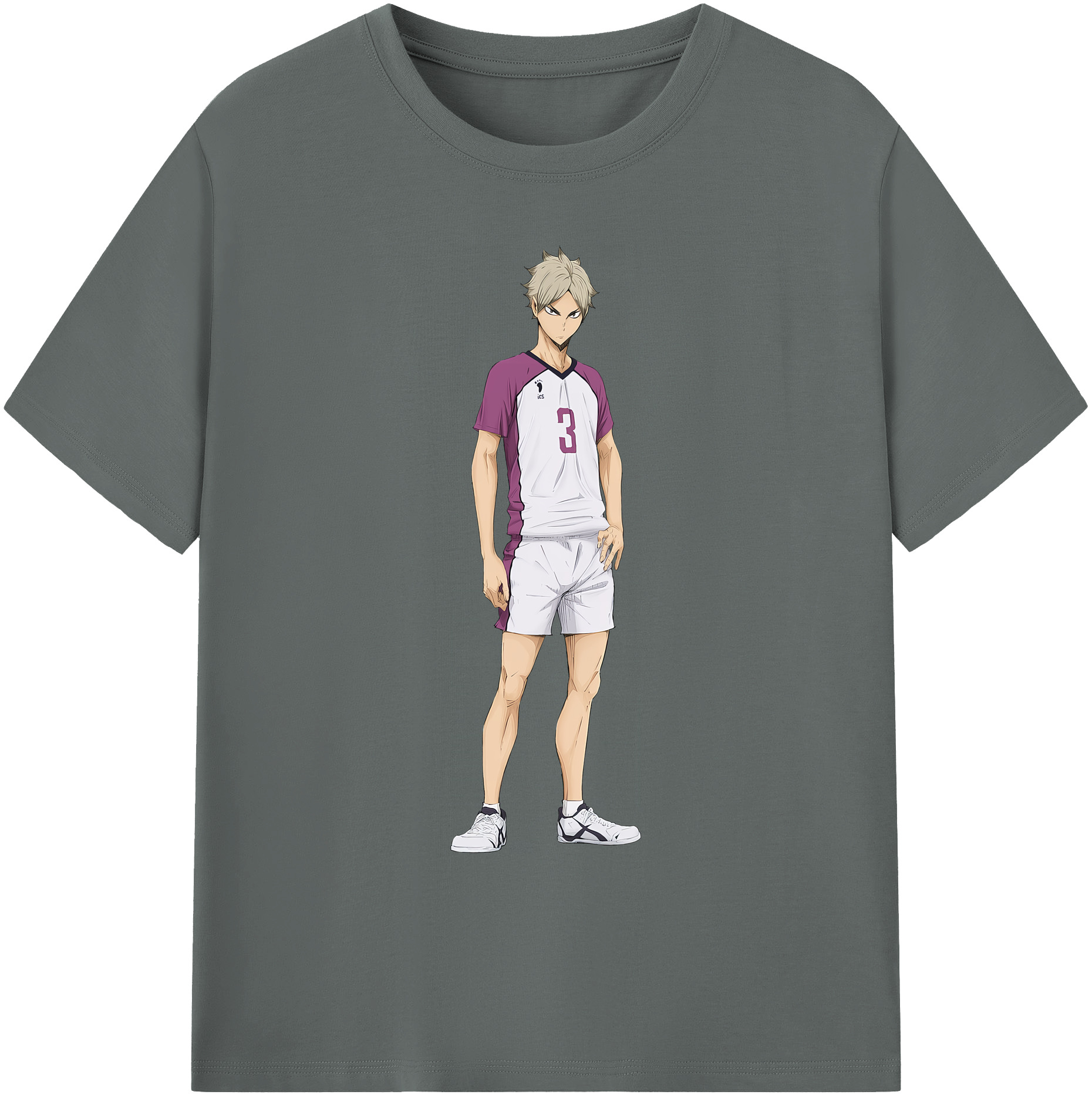 （画像用） ハイキュー!! Haikyu!! 綿100％ メンズ半袖Tシャツ｜肌触りやわらか＆通気性